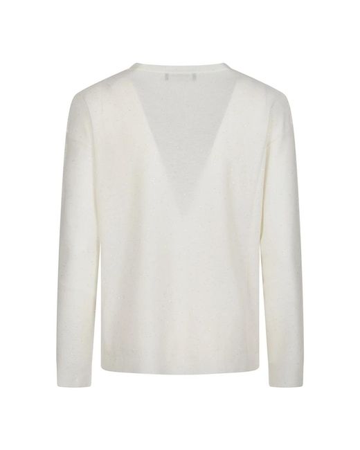Fabiana Filippi White Round-Neck Knitwear