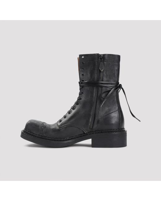 Miu Miu Black Lace-Up Boots
