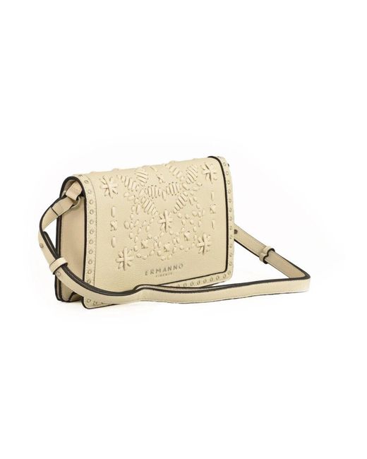 Ermanno Scervino Natural Mini Flap Promise Crossbody Tasche