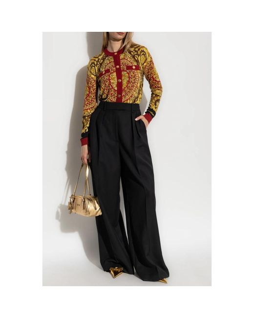 Versace Truien & Vesten ,Veelkleurig ,Zijden Vest in het Black