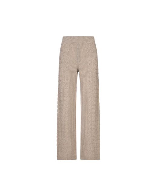 Agnona Natural Wide Trousers