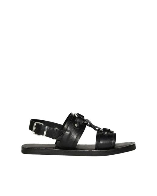 DSquared² Black Flat Sandalen