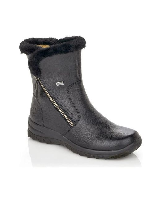 Rieker Black Winter Boots