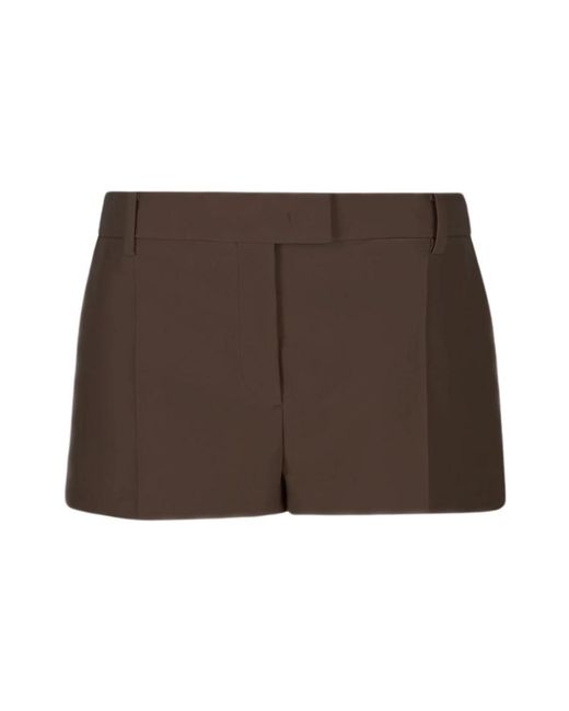 Valentino Brown Braune polyester shorts ss22