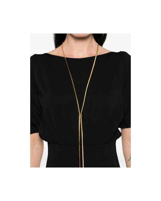 Elisabetta Franchi Black Dress Viscose-Blend