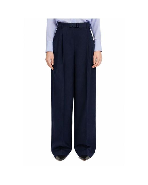 Max Mara Blue Wide Trousers