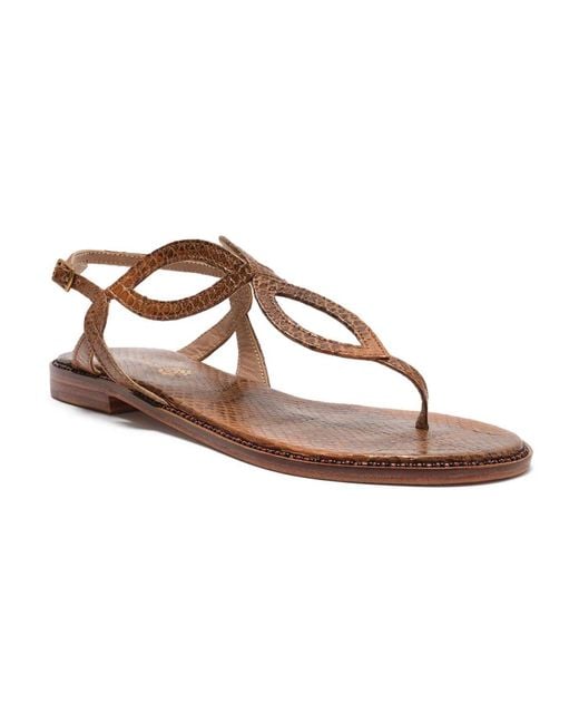 Maliparmi Metallic Flat Sandals