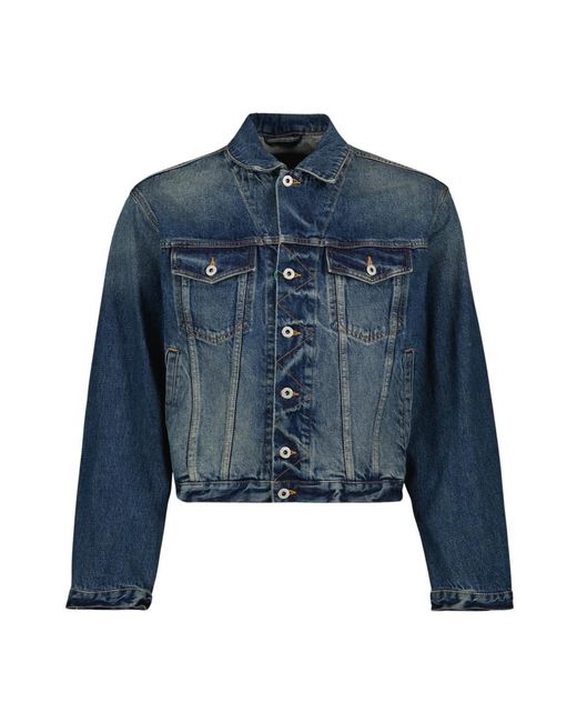 KENZO Denimjacke klassischer stil blau gewaschen in Blue für Herren