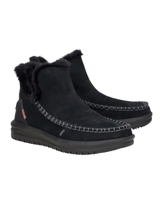 HeyDude Black Winter Boots