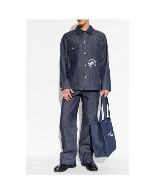 A.P.C. Blue Straight Jeans for men