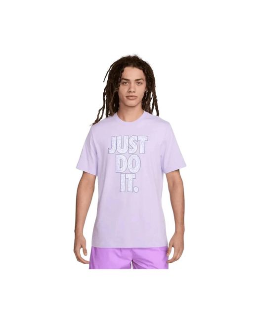 T-shirt sportiva just do it uomo di Nike in Purple da Uomo