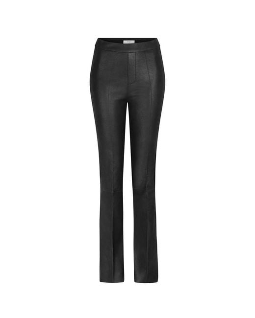 Dante 6 Black Schwarze Dollman Flared Wildlederhose
