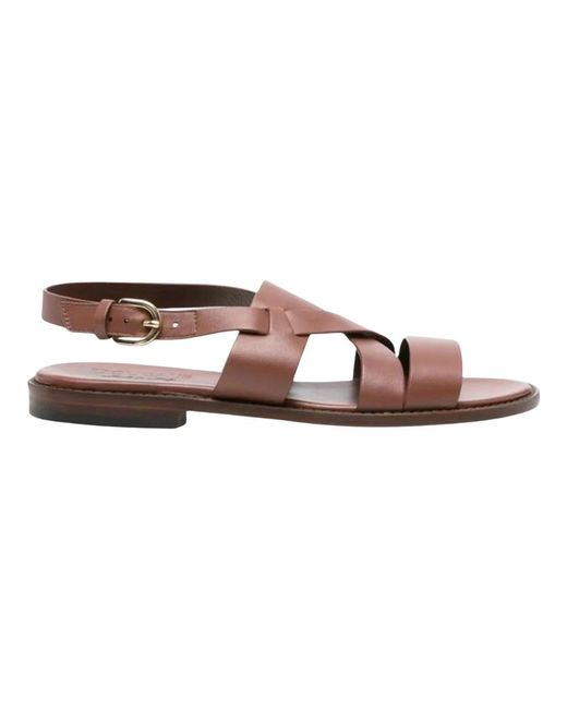 Doucal's Brown Flat Sandals