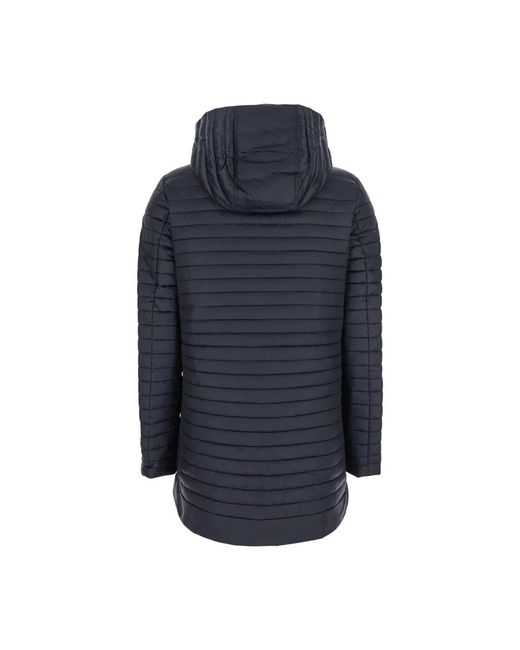 Save The Duck Jassen ,Zwart ,Zwarte Donsjas Met Logopatch in het Blue