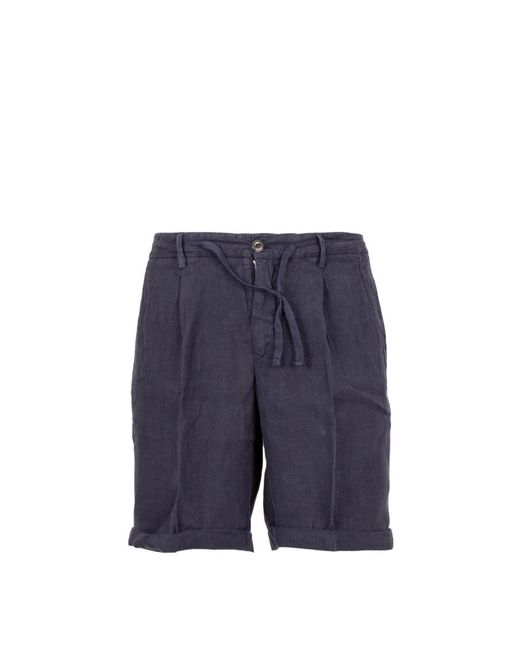 40weft Sergentbe Bermuda Chino in het Blue voor heren