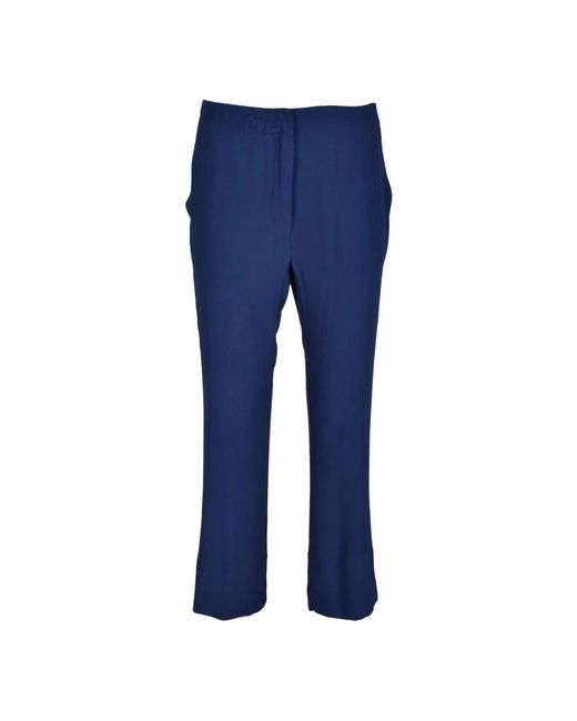 Semicouture Blue Wide Trousers