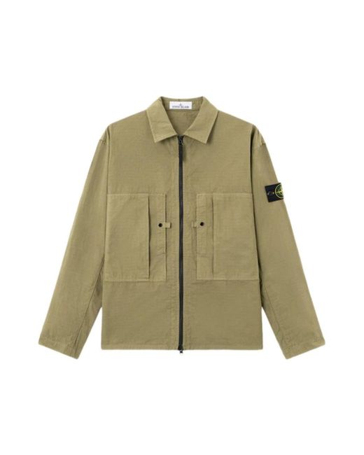 Stone Island Green Casual Shirts for men
