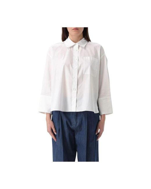 Michael Kors White Klassische Weiße Popelinebluse