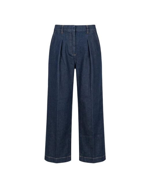 Moorer Elegante Wijde Jeans in het Blue