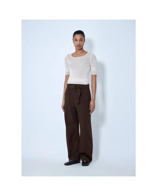 Lemaire Gray Round-Neck Knitwear