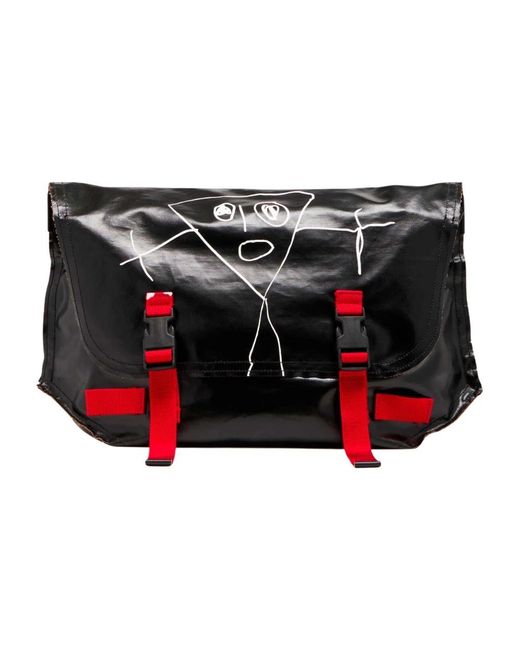 Plan C Black Cross Body Bags