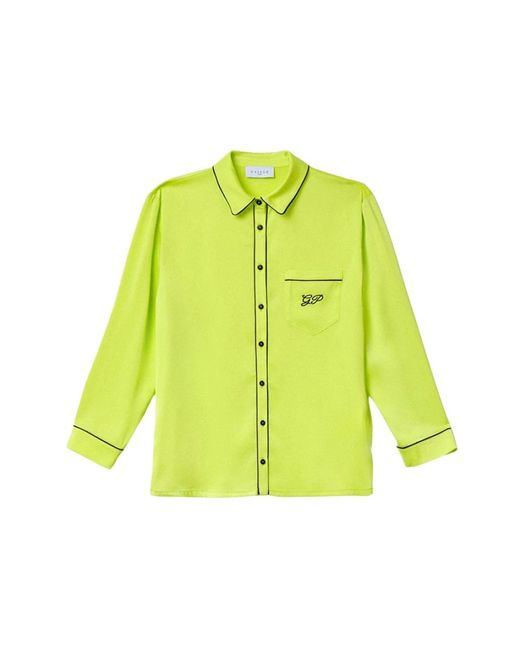 Camicia pigiama collezione primavera estate di Gaelle Paris in Yellow