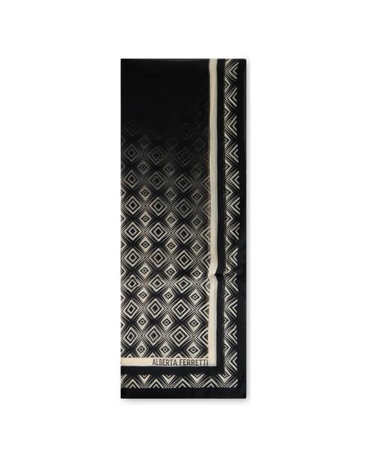 Alberta Ferretti Black Winter Scarves