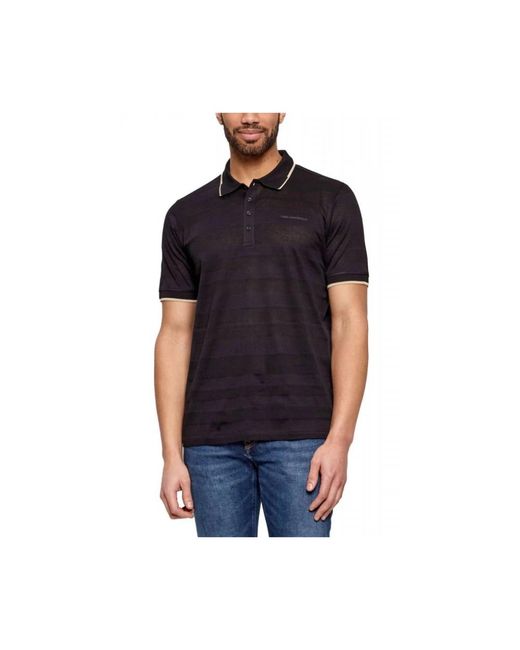 Karl Lagerfeld Black Polo Shirts for men