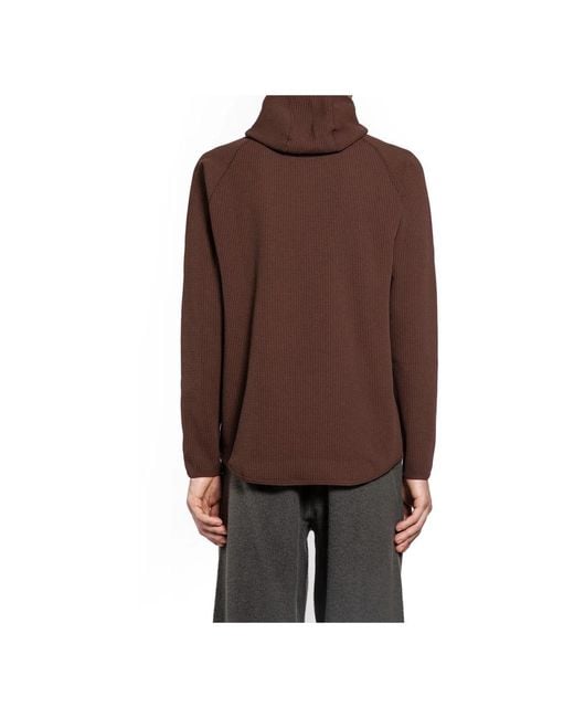 Goldwin Truien & Vesten ,Bruin ,Leer Wf Light L/S Hoodie in het Brown voor heren