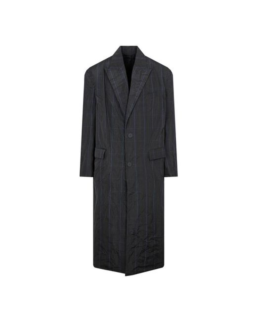 Balenciaga Black Single-Breasted Coats for men