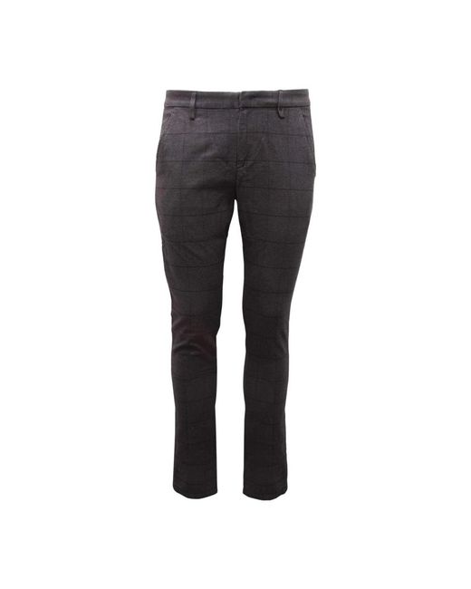 Dondup Gray Slim-Fit Trousers for men