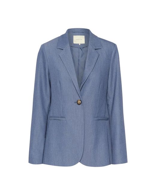 Kaffe Jassen ,Blauw ,Vintage Blazer Met Klassieke Kraag in het Blue