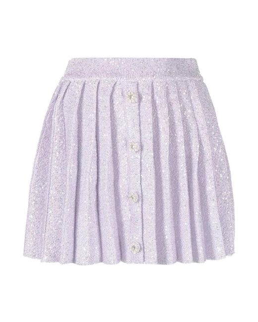 Self-Portrait Purple Short Skirts