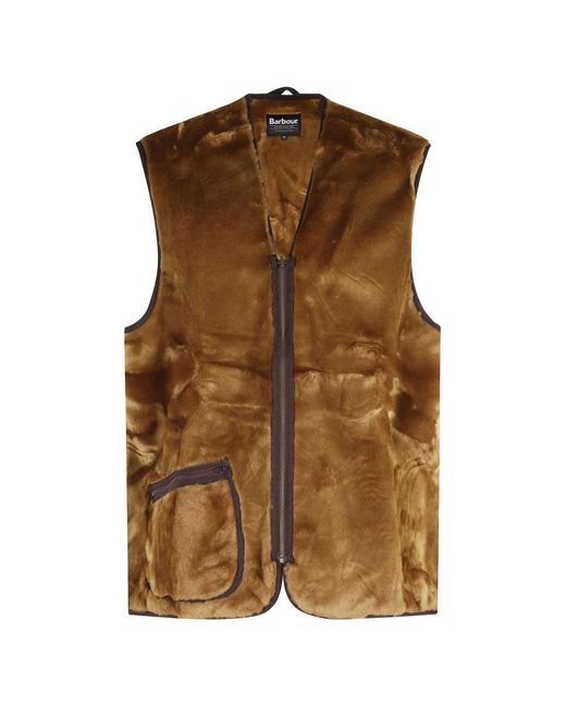 Barbour Warm Pile Ritssluiting Voering in het Brown voor heren