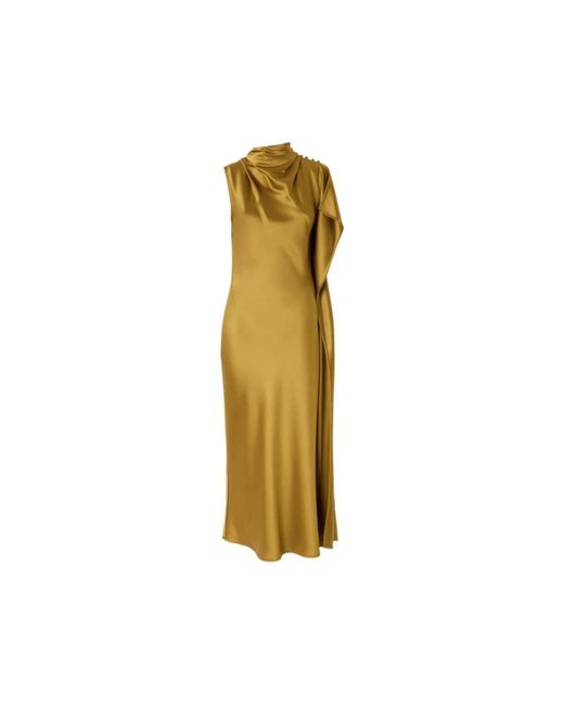 Pinko Maxi Jurken in het Metallic