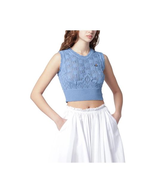 Vivienne Westwood Blue Round-Neck Knitwear