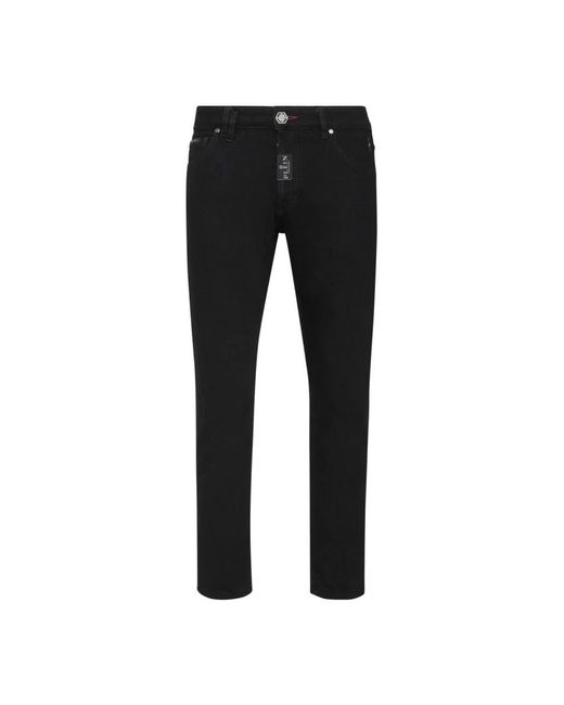 Philipp Plein Black Slim-Fit Jeans for men