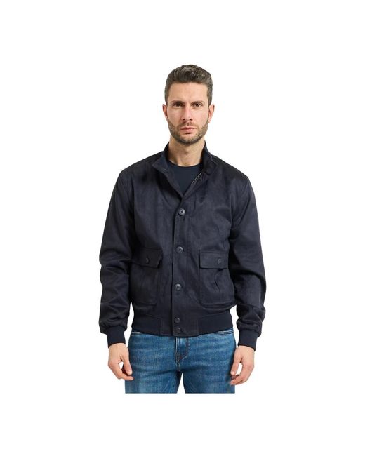 Yes Zee Soft Fabric Jacket in het Blue voor heren