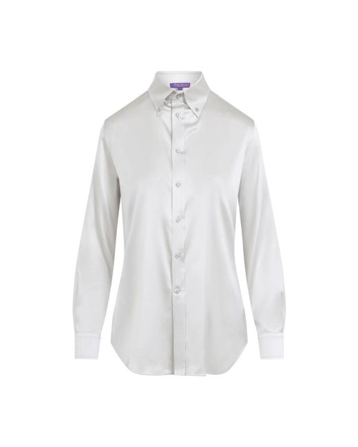 Ralph Lauren White Cameron Ls Button Front Shirt