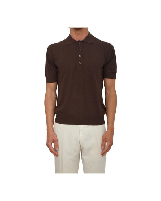 Paolo Pecora Brown Polo Shirts for men