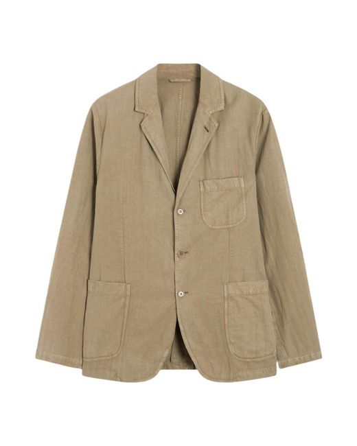 Aspesi Jassen ,Katoen Klassieke Twill Blazer Samuraki in het Natural voor heren