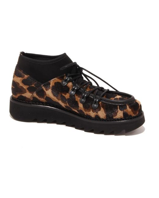Alberto Guardiani Black Lace-Up Boots