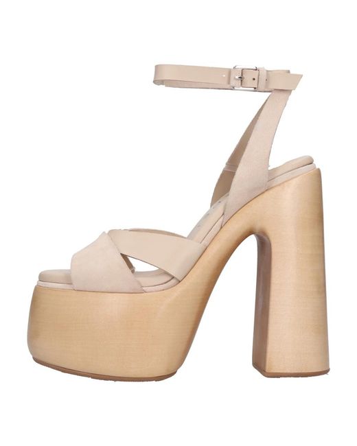Casadei Natural High Heel Sandals