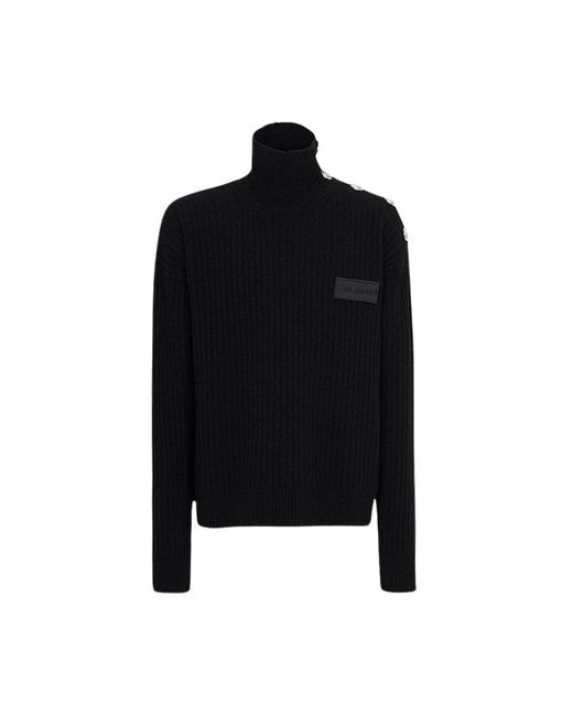 Balmain Knitwear > Turtlenecks in het Black voor heren