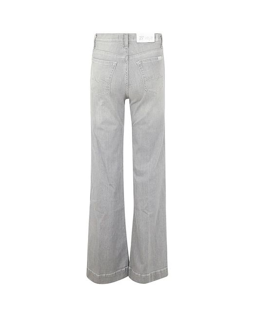 7 For All Mankind Gray Straight Jeans