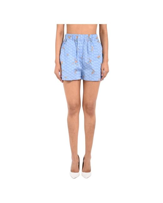 MSGM Geprinte Poplin Pyjamabroek in het Blue