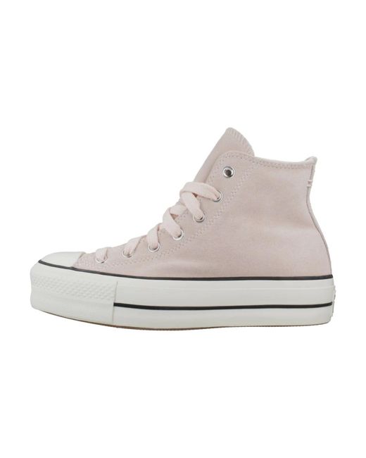 Converse Schoenen ,Roze ,Verhoogde High Top Sneakers in het Pink