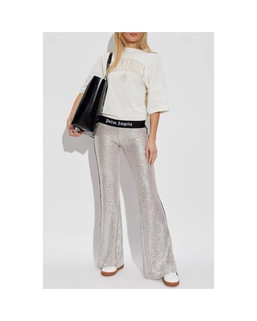 Palm Angels Wide Trousers in het Gray