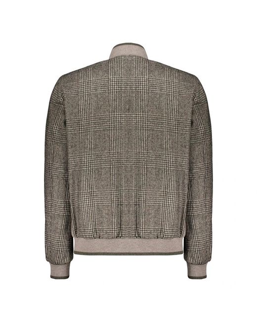 Fedeli Jassen ,Bruin ,Wol Wool Blend Bomber in het Green voor heren