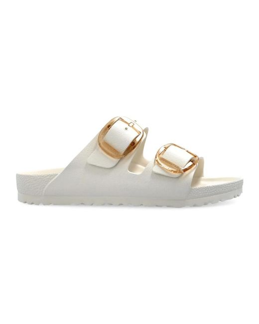 Birkenstock White Sliders